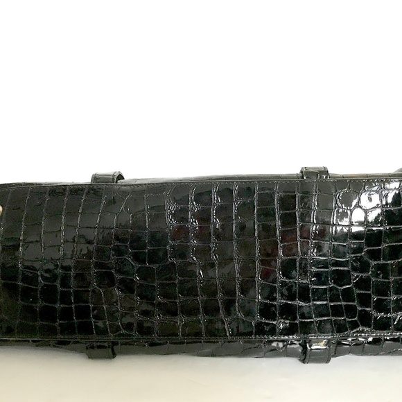 Italy Le Solim Patent Leather Bag Black - Picture 8 of 8